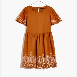 Madewell Babydoll Embroidered Dress